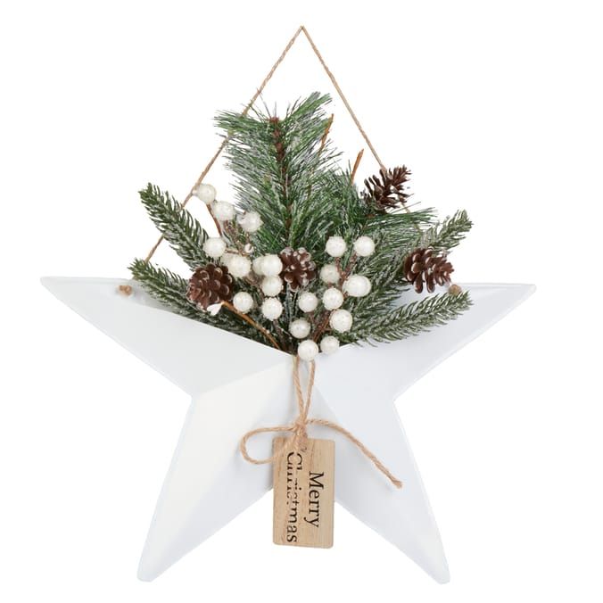 Festive Feeling Metal Hanging Star Plaque