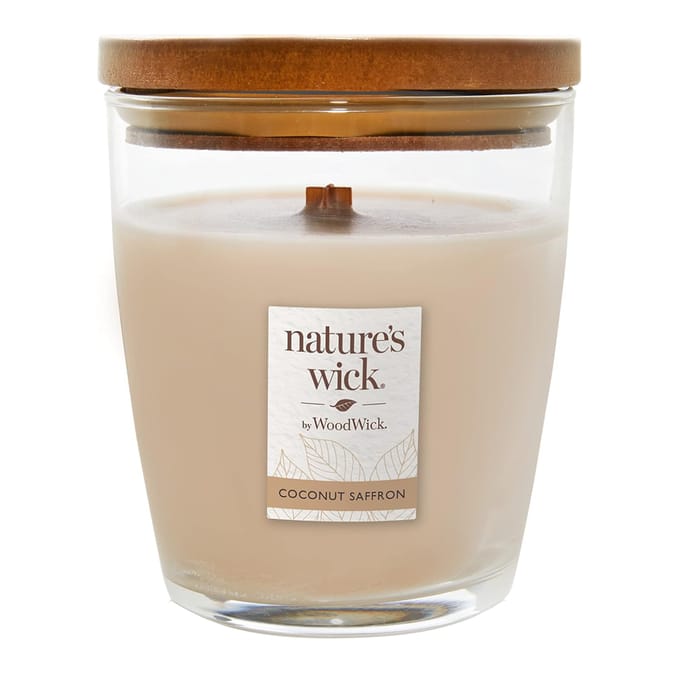  Nature's Wick Medium Candle - Coconut Saffron