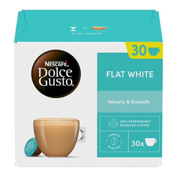 Nescafe Dolce Gusto Coffee Pods 11.7g x30 - Flat White