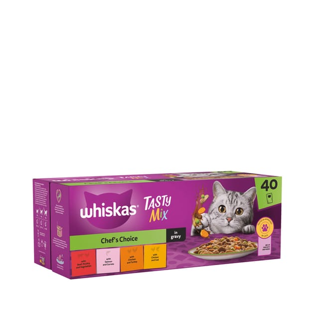 Whiskas Tasty Mix Chef's Choice In Gravy 1+ Adult Wet Cat Food