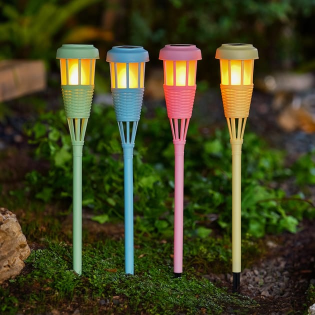 Firefly Torch Stake Solar Light Assorted Home Bargains