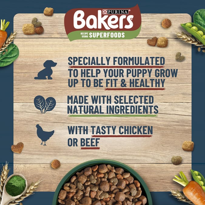 Bakers Chicken & Veg Dry Puppy Food 2.85kg