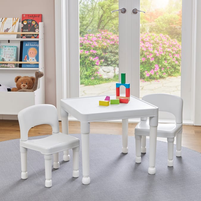 Liberty House Toys Kids Plastic Table and Two Chairs Set