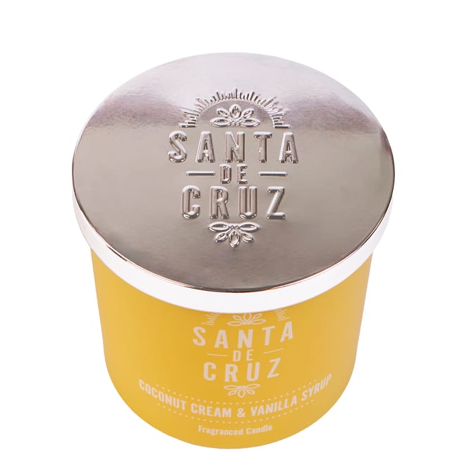  Santa De Cruz Scented Candle Jar 350g - Coconut Cream & Vanilla Syrup 