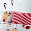 Sleigh Bells Reindeer Fleece Duvet Set With Pillowcase