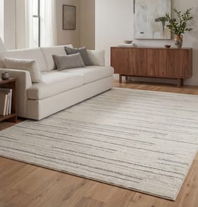 Asiatic Oslo Broken Stripes Rug OS05 - Cream/Grey