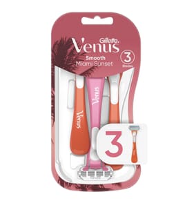 Gillette Venus Smooth Miami Sunset Disposable Razors 3s