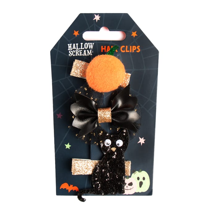 Hallow Scream Hair Clips