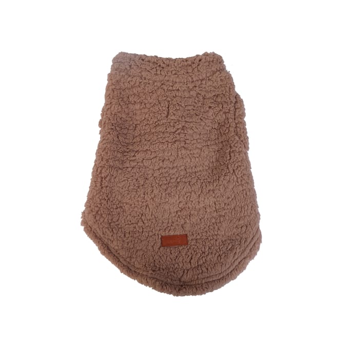 My Pets Teddy Fleece Brown Dog Coat