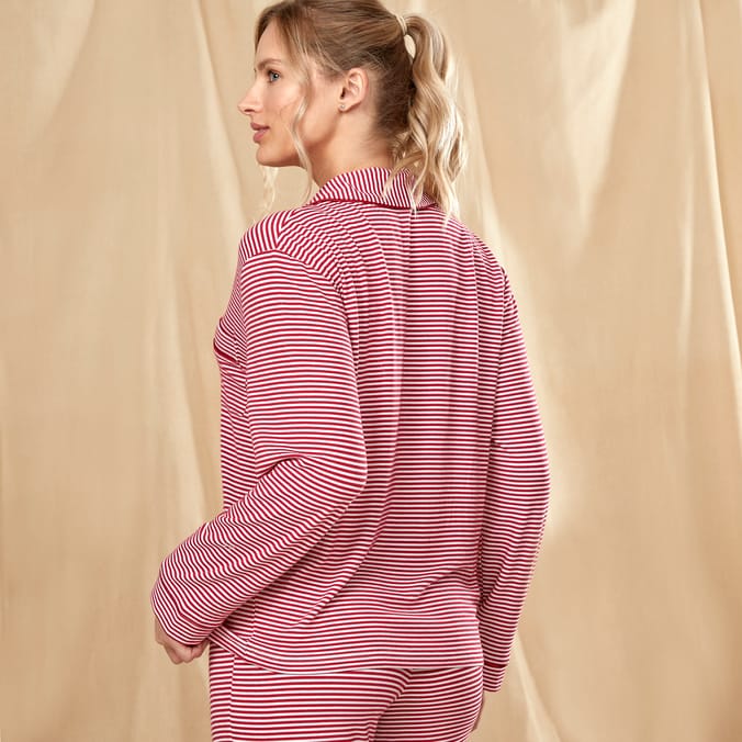 Jeff & Co. by Jeff Banks Ladies Pyjama Set Red Striped