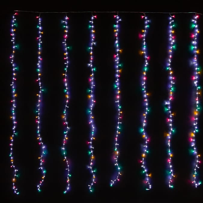Prestige Mains Operated LED Waterfall Curtain Lights - Multi-Colour