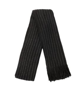Originals Winter Mens Rochelle Striped Scarf - Dark Grey & Black