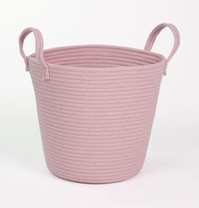 The Kids Edit Round Rope Storage Basket - Pink