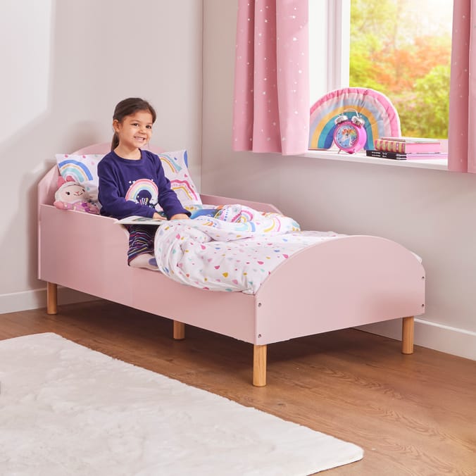 Liberty House Toys Toddler Bed and Table and Two Chairs Set - Pink