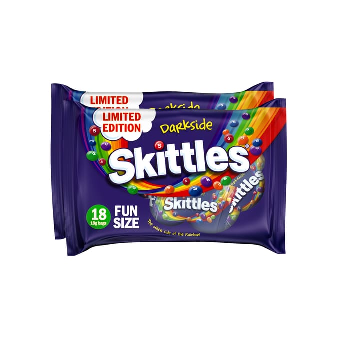 Skittles Limited Edition Darkside Sweets Fun Size Bags Multipack 324g x2