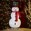 Prestige Mains Operated LED Flocked Pop-Up Snowman 100cm