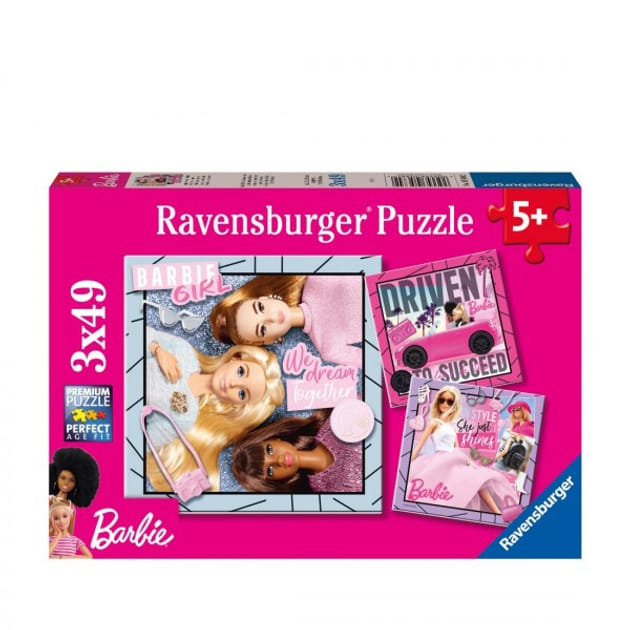 Danawares 30374770 Barbie Jigsaw Puzzle - Pack of 3 - 63 Piece, 1