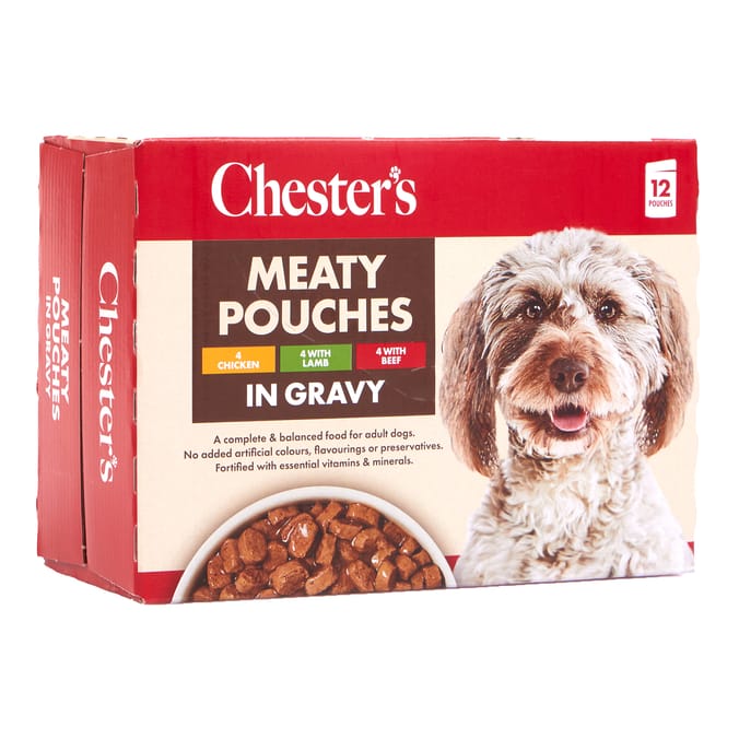 Chester's Meaty 12 Pouches 1.2kg - Gravy