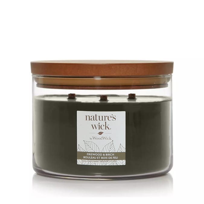 Nature's Wick 3 Wick Candle - Firewood & Birch