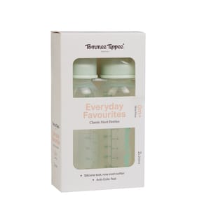 Tommee Tippee Everyday Favourites Classic Start Bottles 2 x 250ml - Green