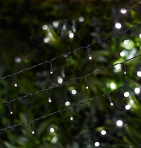 Firefly 100 LED Garden Solar Power String Lights - Bright White