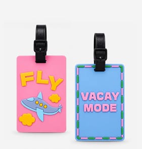 Travel Luggage Tags 2 Pack - Fly & Vacay Mode