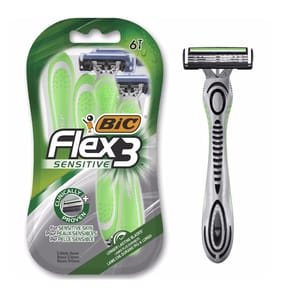 Bic Flex 3 Disposable Razor Sensitive 6 Pack