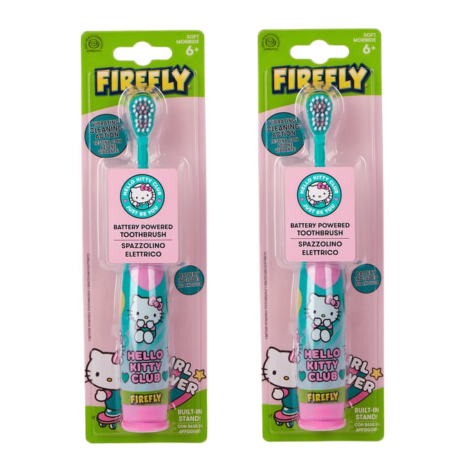 Firefly Hello Kitty Battery Powered Toothbrush 6+ Years x2
