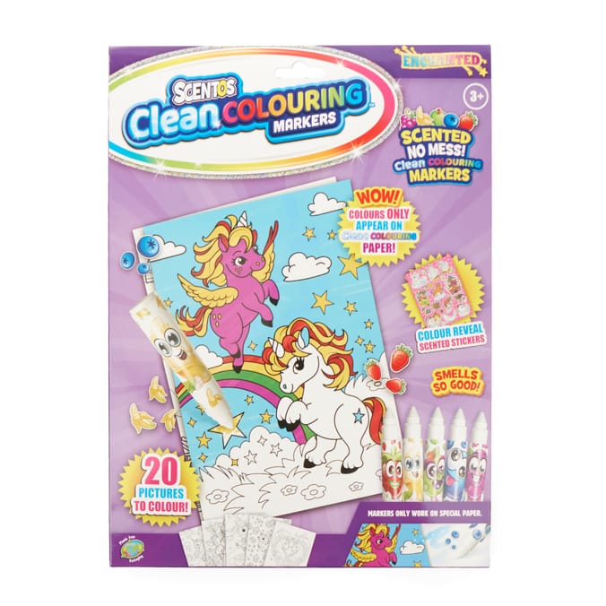 Scentos Clean Colouring Markers Set - Unicorns