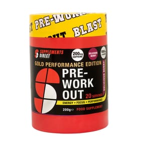 Supplements Direct Gold Performance Edition Pre-Workout 200g - Delicious Berry