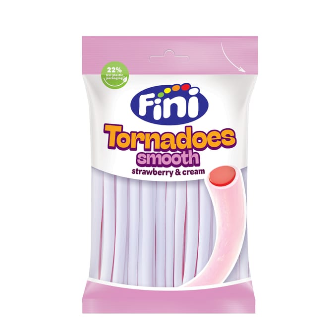 Fini Tornadoes Smooth Strawberry & Cream 160g