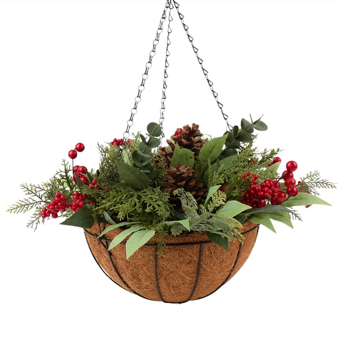 Festive Feeling Hanging Basket