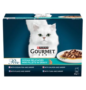 Gourmet Perle Ocean Delicacies in Gravy Wet Cat Food 12 x 85g