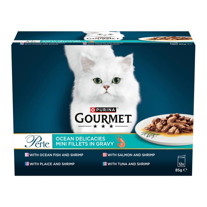 Gourmet Perle Ocean Delicacies in Gravy Wet Cat Food 12 x 85g