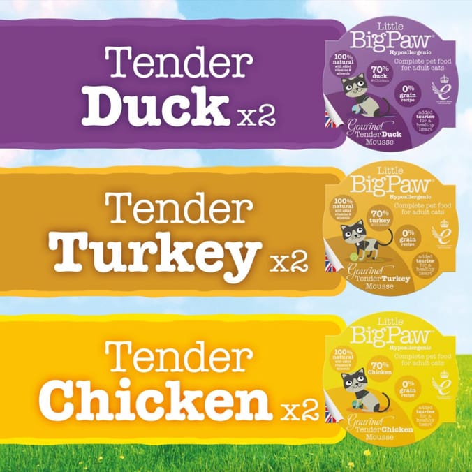 Little Big Paw Gourmet Seafood Mousse Selection Pouches 6 x 85g