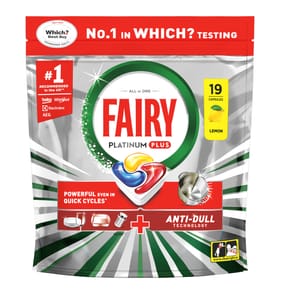 Fairy Platinum Dishwasher Tablets 19 Washes - Lemon 