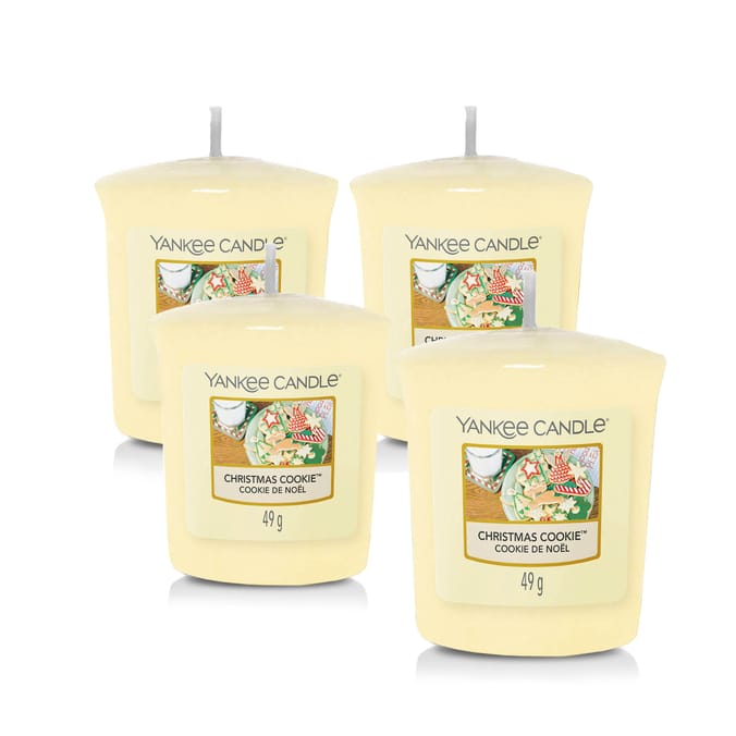  Yankee Candle Votive Candle Christmas Cookie x4