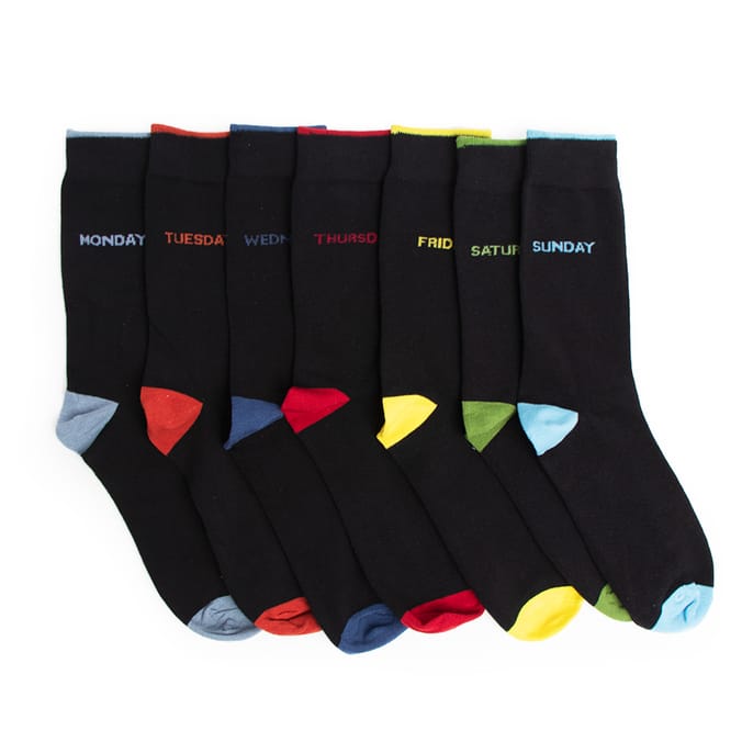 Night & Day Men's Day of the Week Socks Home Bargains