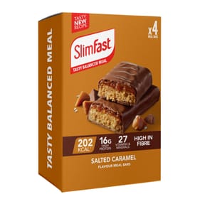 SlimFast Meal Replacement Bar 60g 4 Pack - Salted Caramel x4