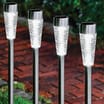 Firefly LED Bollard Solar Lights 4 Pack