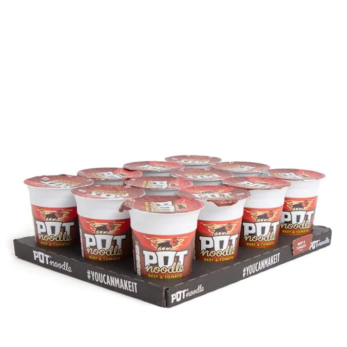 Pot Noodle Beef & Tomato 90g x12