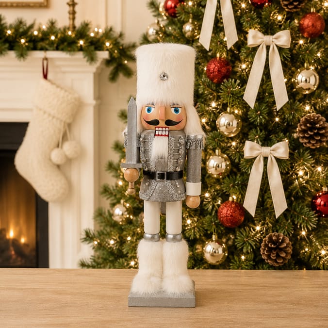 Festive Feeling Wooden Christmas Nutcracker 25cm