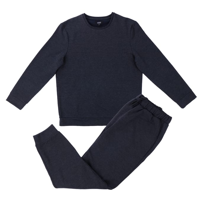 Jeff & Co By Jeff Banks Mens Navy Marl Lounge Set