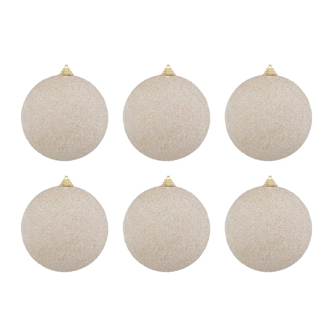 Nordic Spirit 10cm Glitter Bauble 6 Pack