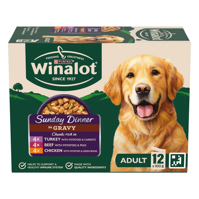 Winalot Sunday Dinner Wet Food Pouches 100g x12