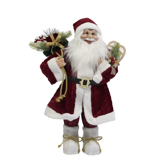 Elegance Santa Decoration 60cm - Burgundy