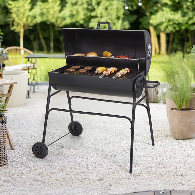 Rancher 28 Barrel BBQ Home Bargains