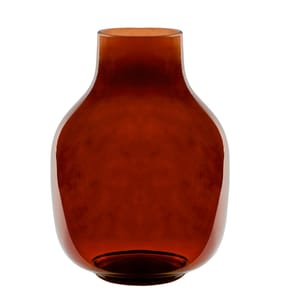 The Lifestyle Edit Autumn Brown Glass Vase