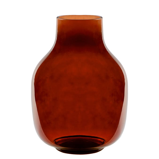 The Lifestyle Edit Autumn Brown Glass Vase