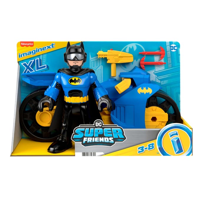 Imaginext DC Super Friends Batcyle XL & Batman HNM32